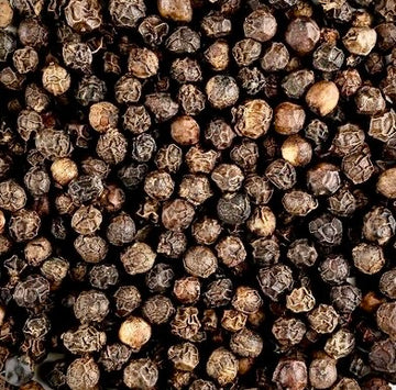 Zwarte peper korrels