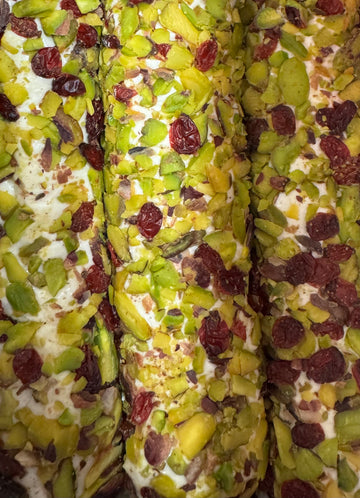 Turkse fruit wrap chocolade pistache en berberis bessen