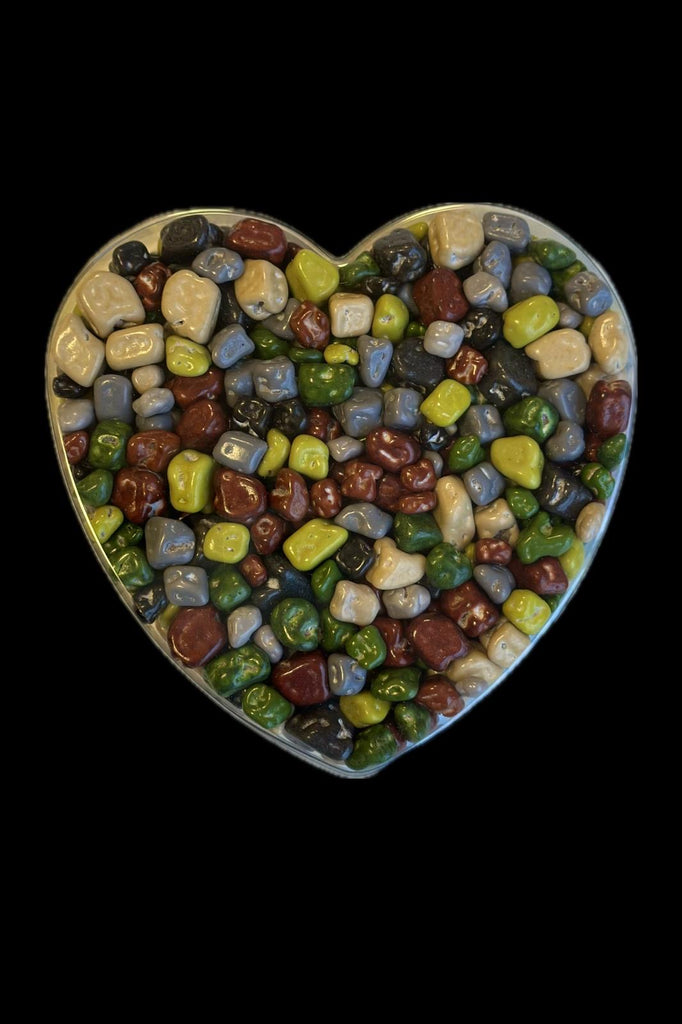 Heart pebbles chocolate box