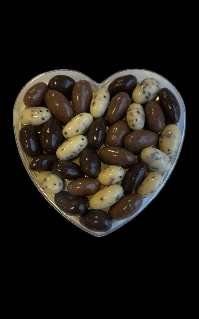 Heart almond chocolate box