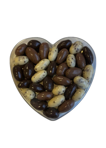 Heart almond chocolate box