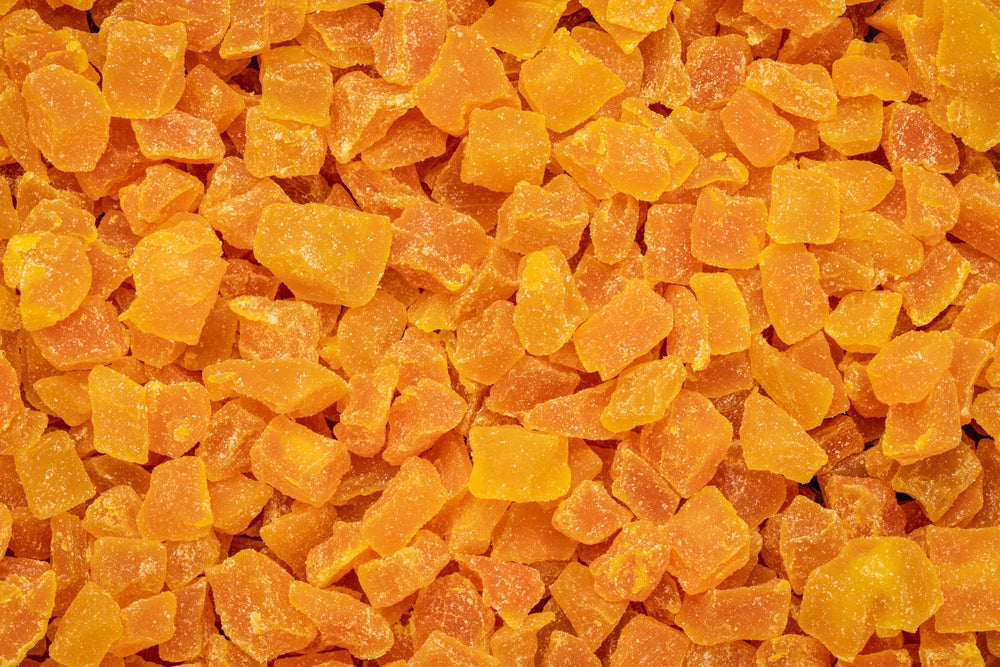 Mango cubes sweetened
